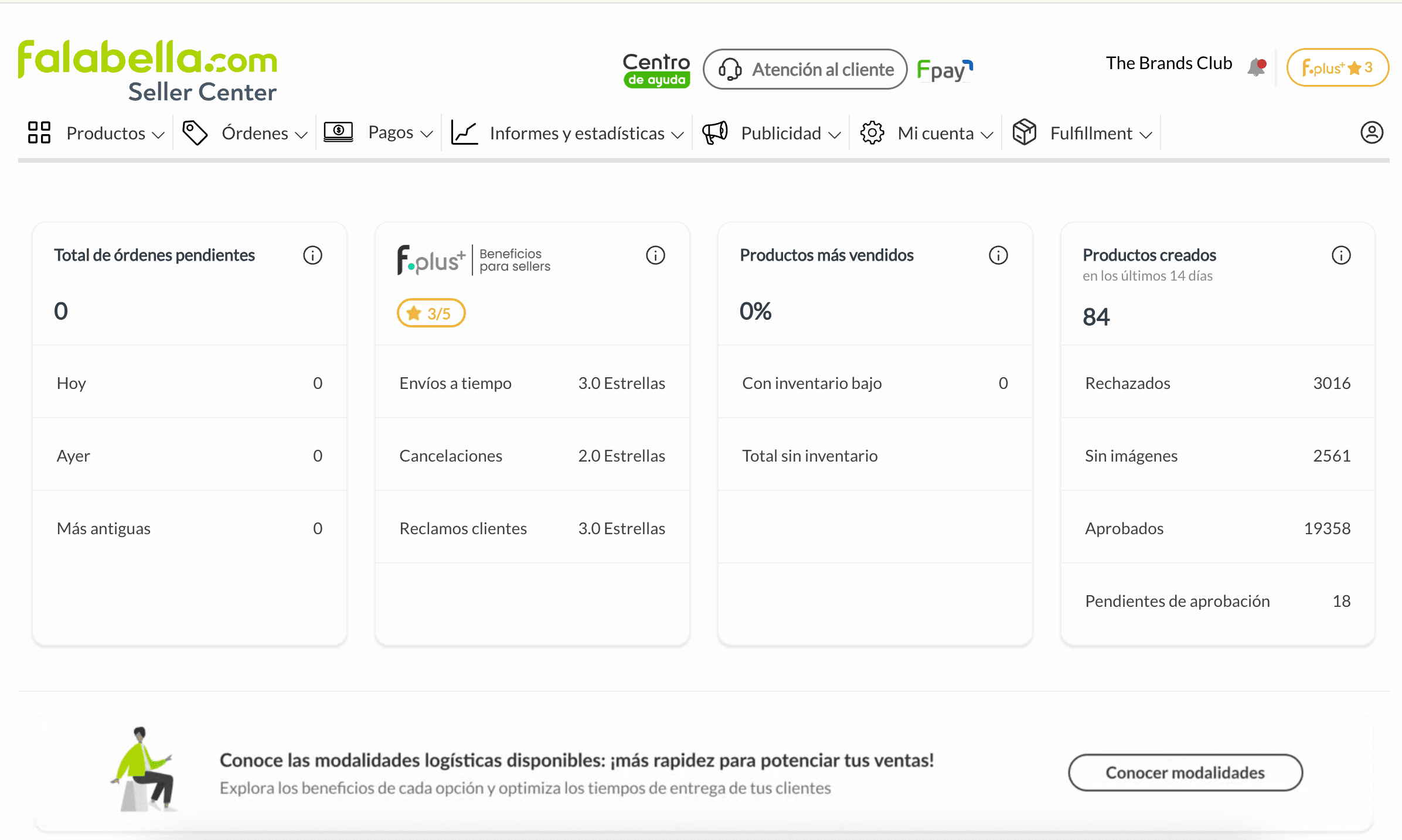 Visual Falabella en tablet