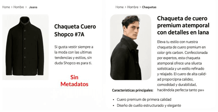 Ejemplo de optimización de catálogo